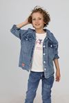 Miniğimin cicileri Smile Unisex Çocuk Denim Gömlek ve Tşört