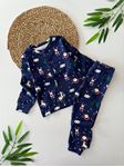 Miniğimin Cicileri Yılbaşı Kardanadam Baskılı Unisex Pijama Takımı - Lacivert